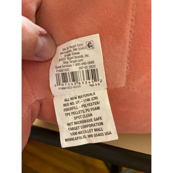 Pillowfort Weighted Plush Pegasus Throw Pillow Pink & Gold Polyester - Picture 8 of 10